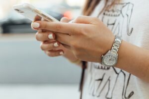woman on phone